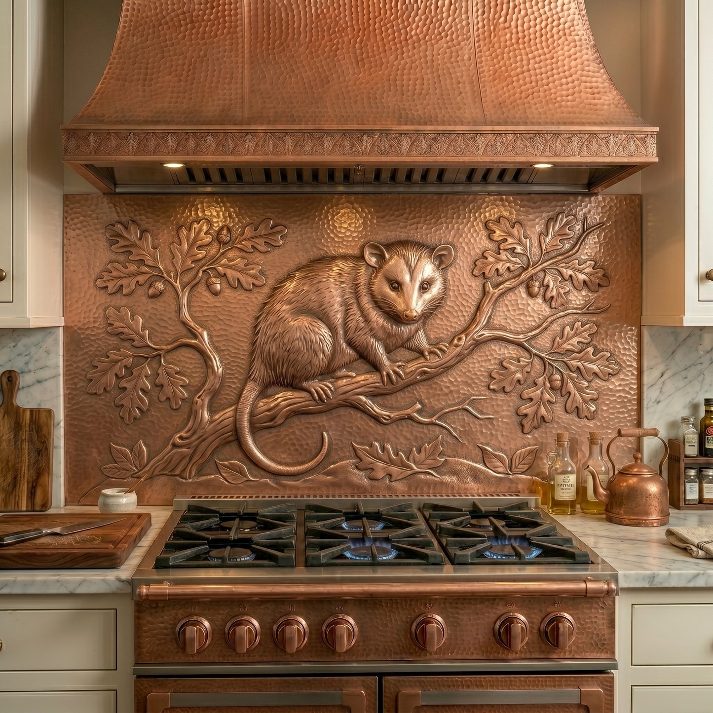 Opossum Copper Kitchen Backsplash