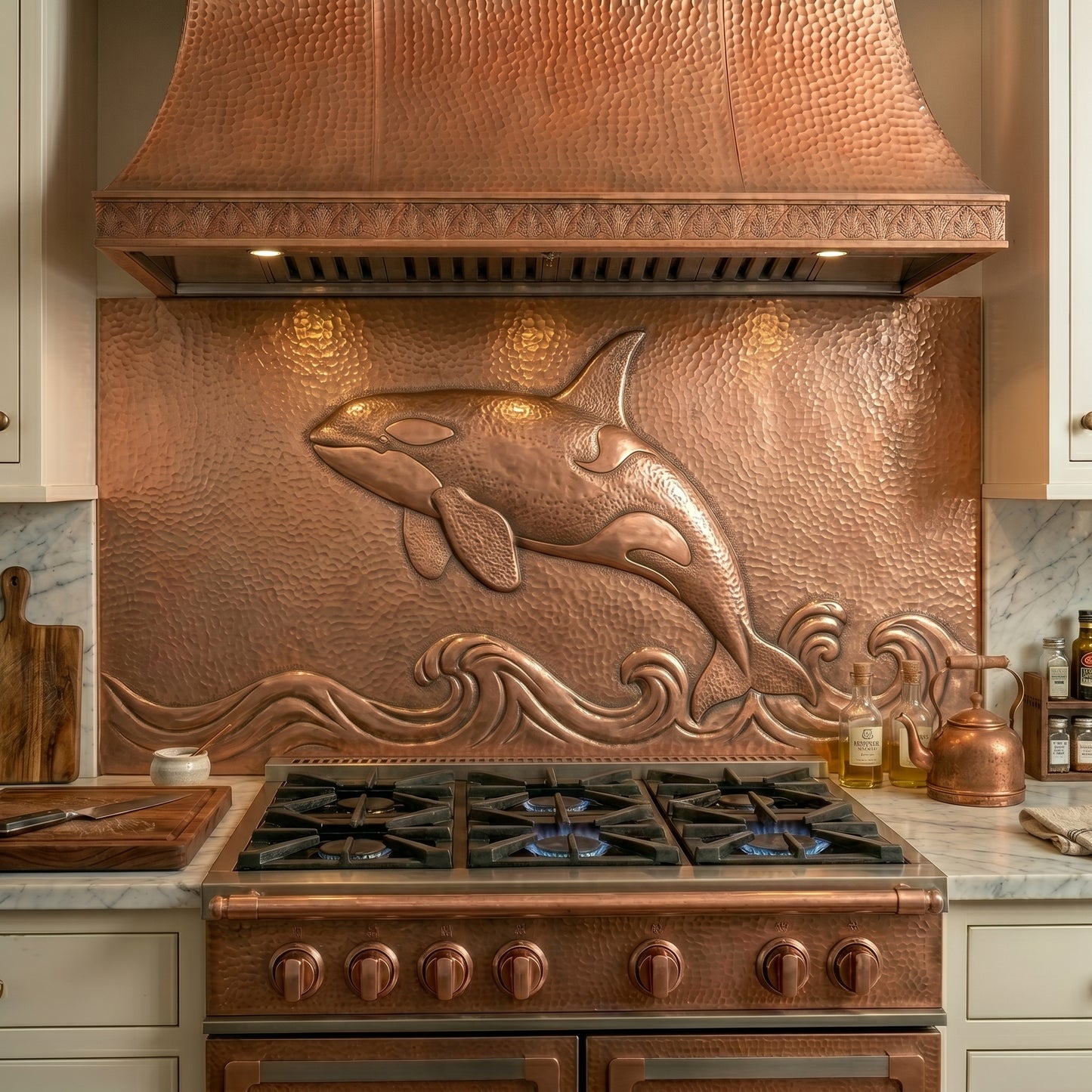 Orca Copper Kitchen Backsplash