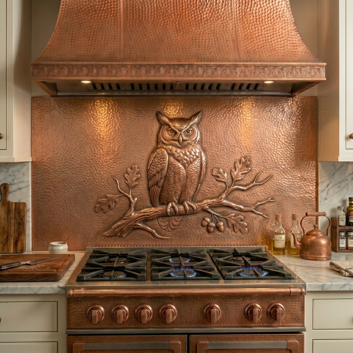 Owl Copper Kitchen Backsplash