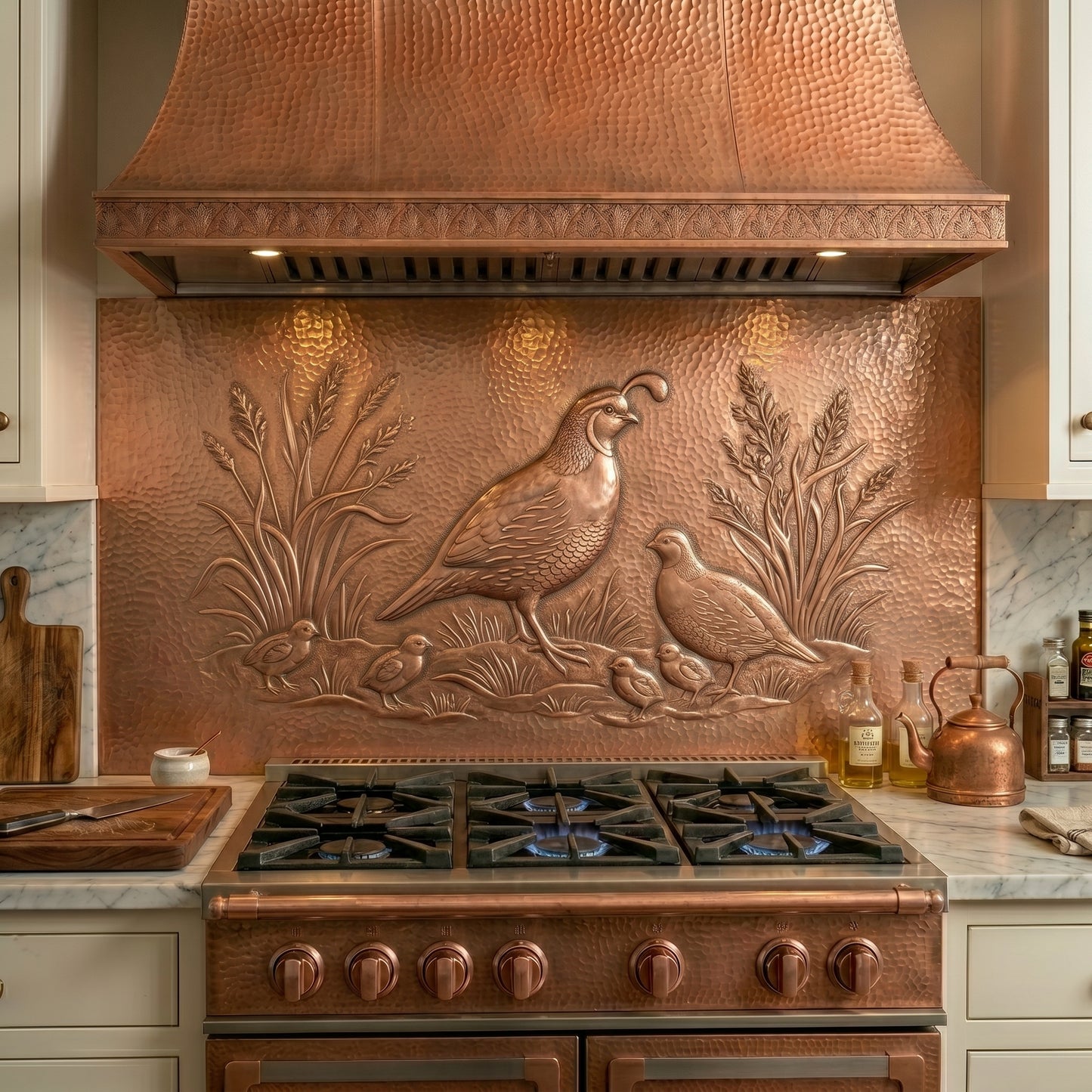 Quail Copper Kitchen Backsplash