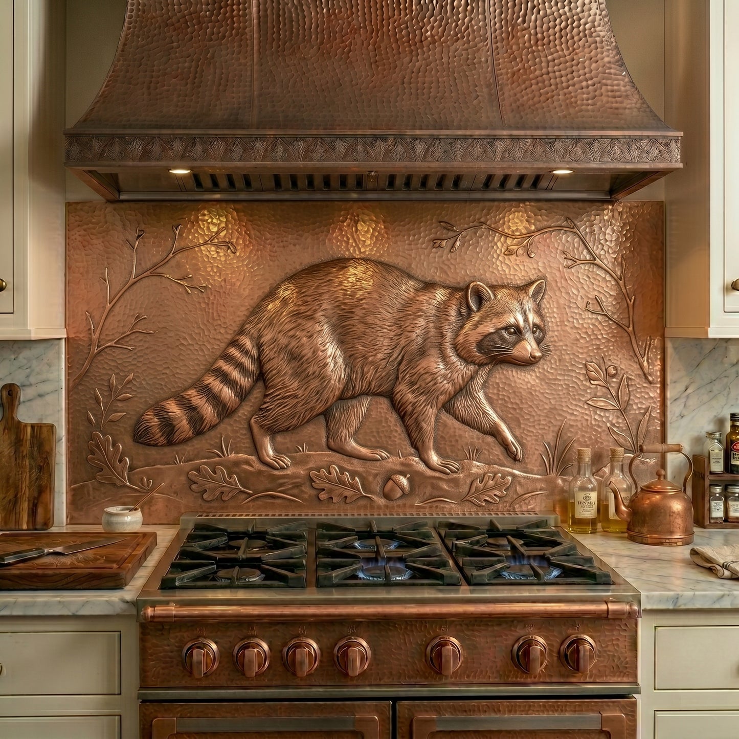 Raccoon Copper Kitchen Backsplash