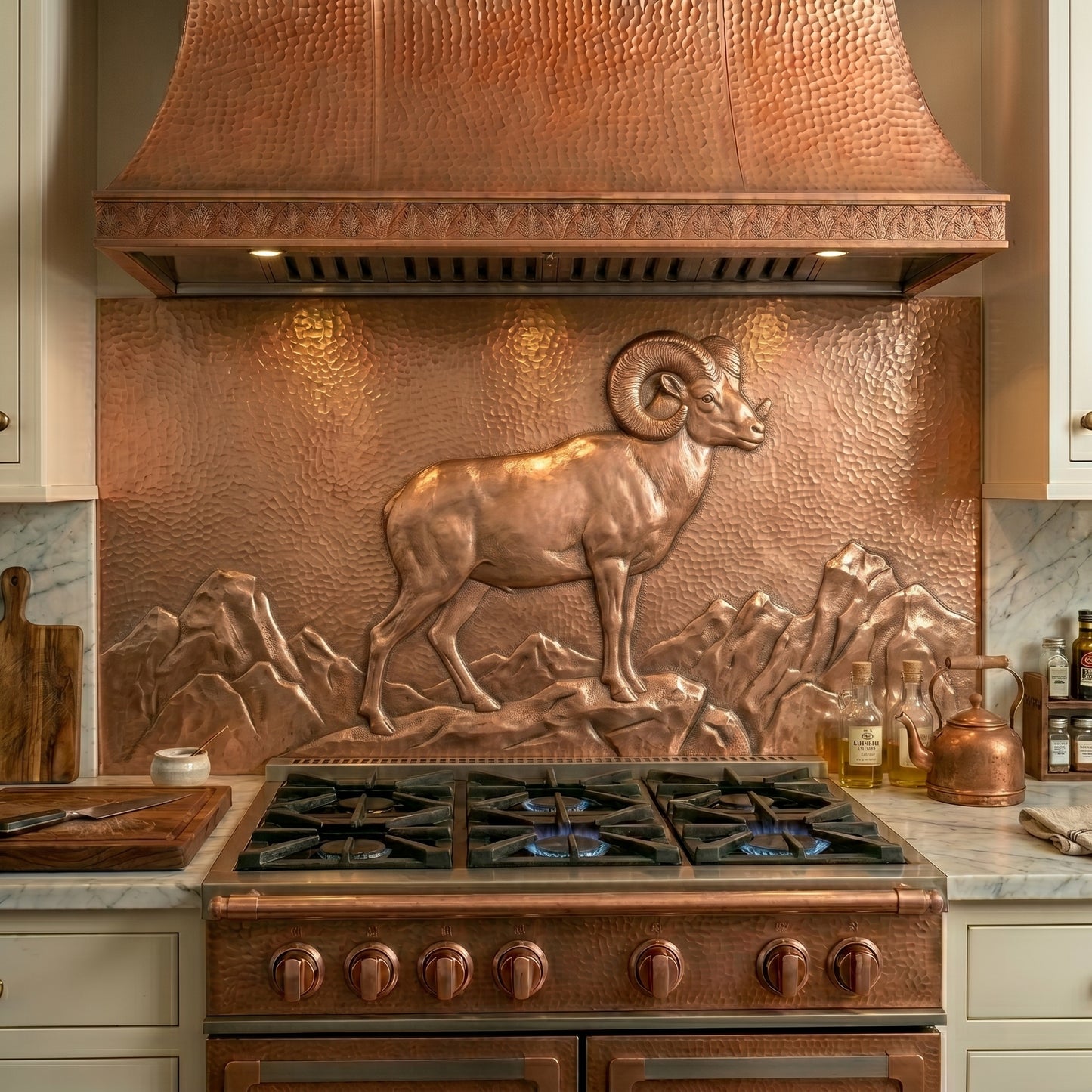 Bighorn Ram Copper Kitchen Backsplash