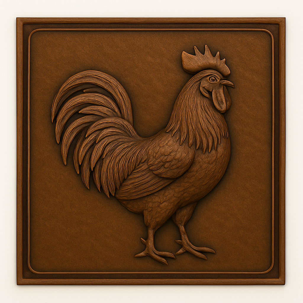 Rooster Metal Wall Art Backsplash Panel
