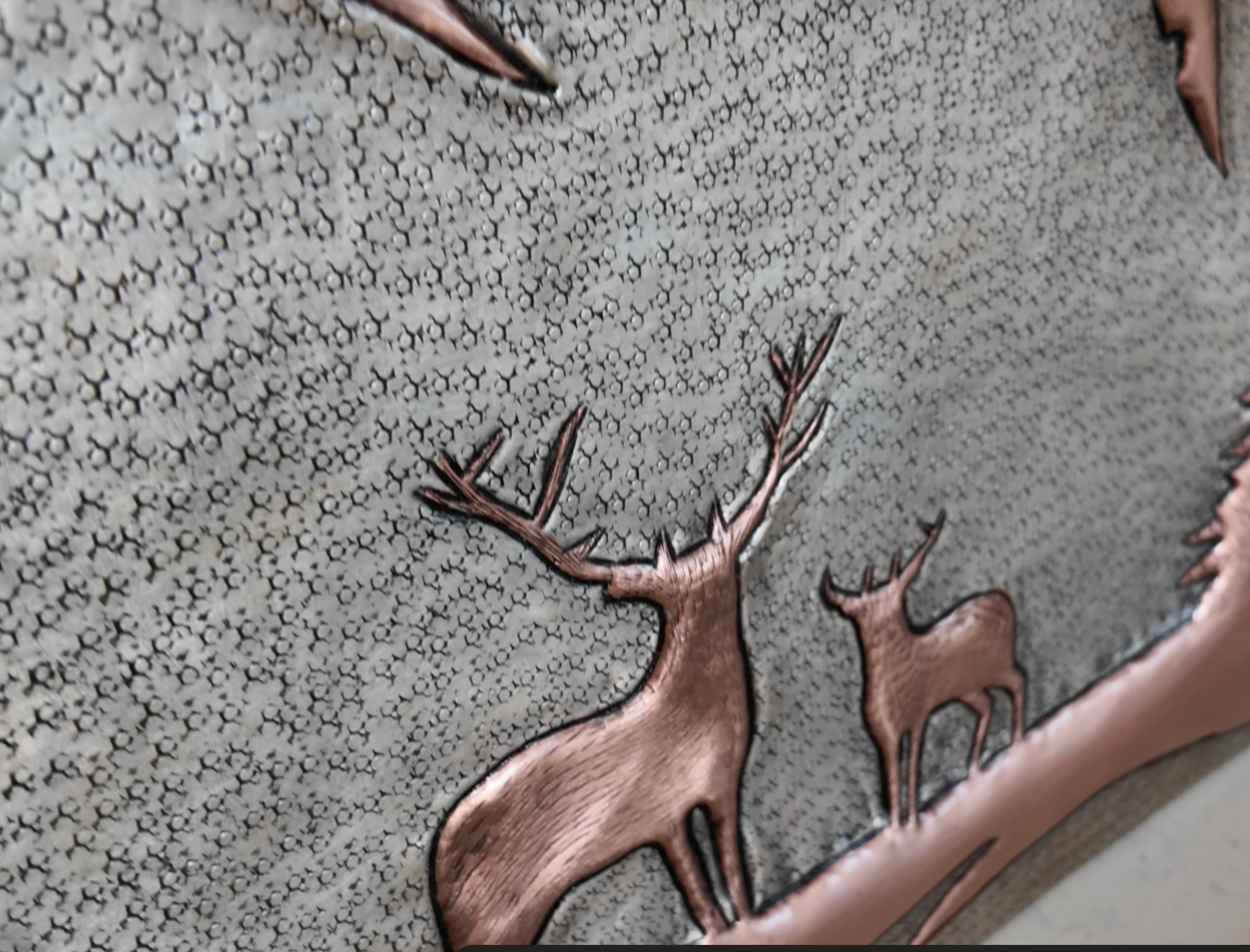 Gray & Copper Deer Backsplash