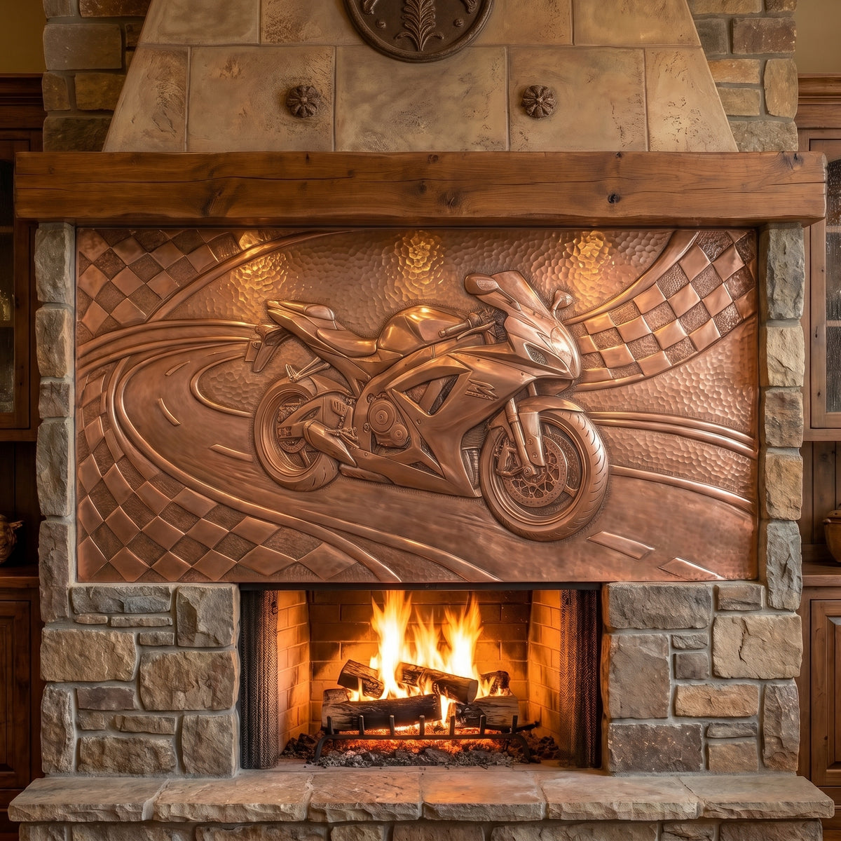 Sport Motorcycle Copper Panel