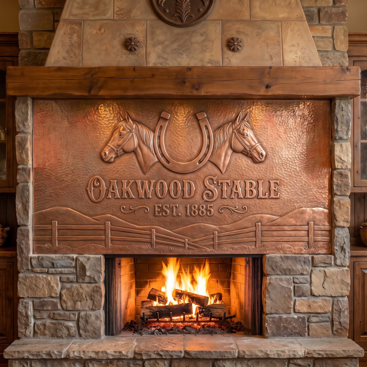 Personalized Copper Stable Sign