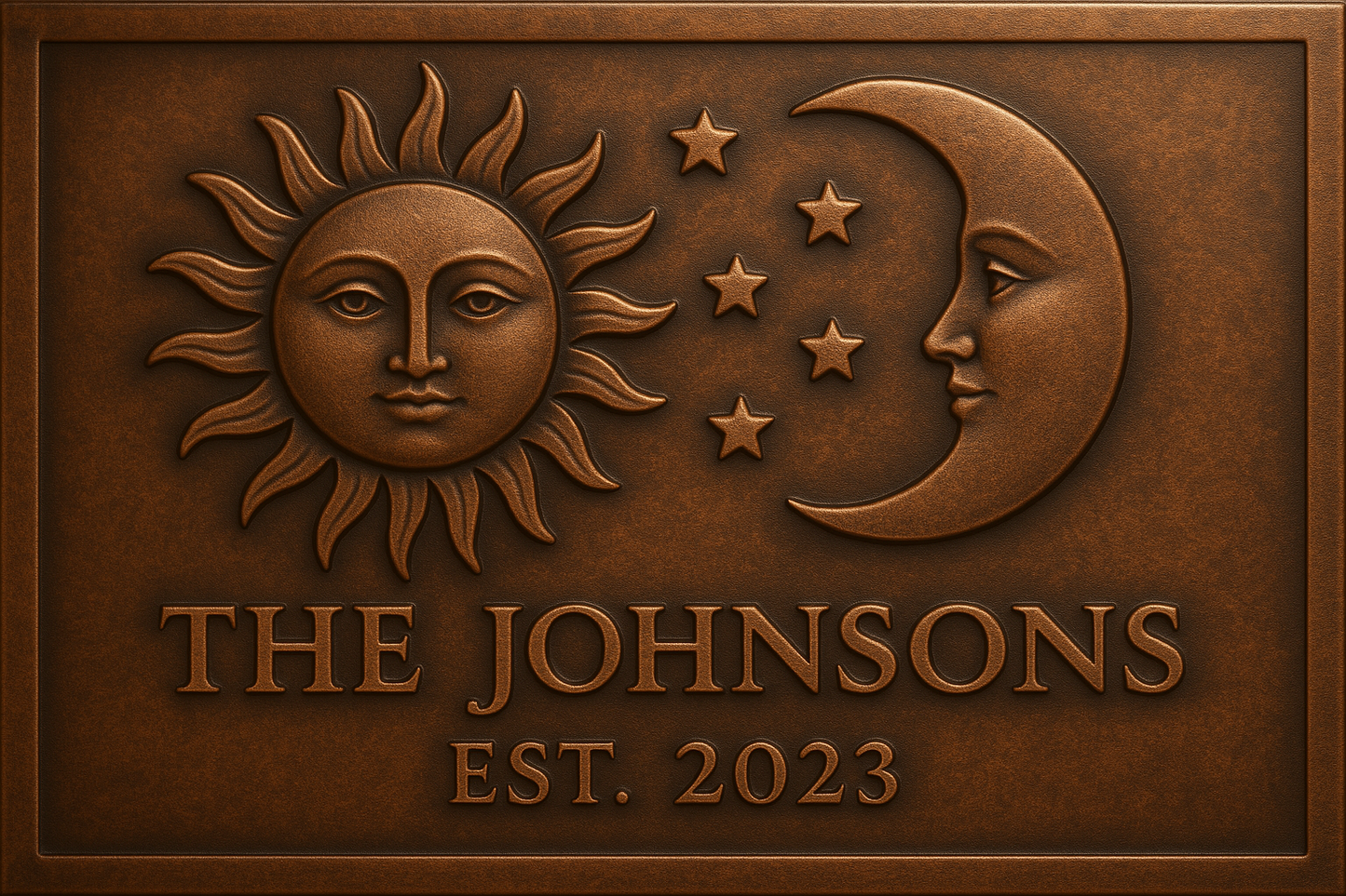 Sun & Moon Metal Wall Art Panel