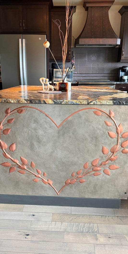 Branching Heart Copper Backsplash