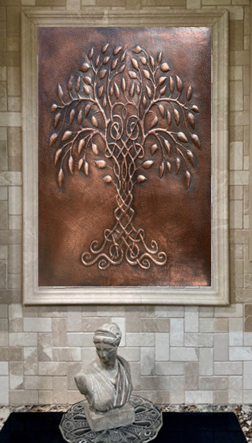 Celtic Tree of Life Copper Backsplash — Brown Copper - Natuross