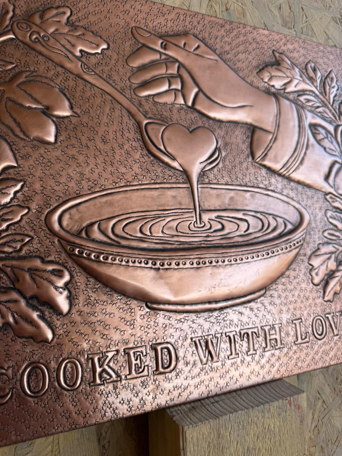 Hand-Hammered Copper Kitchen Backsplash Tile: Cooked With Love