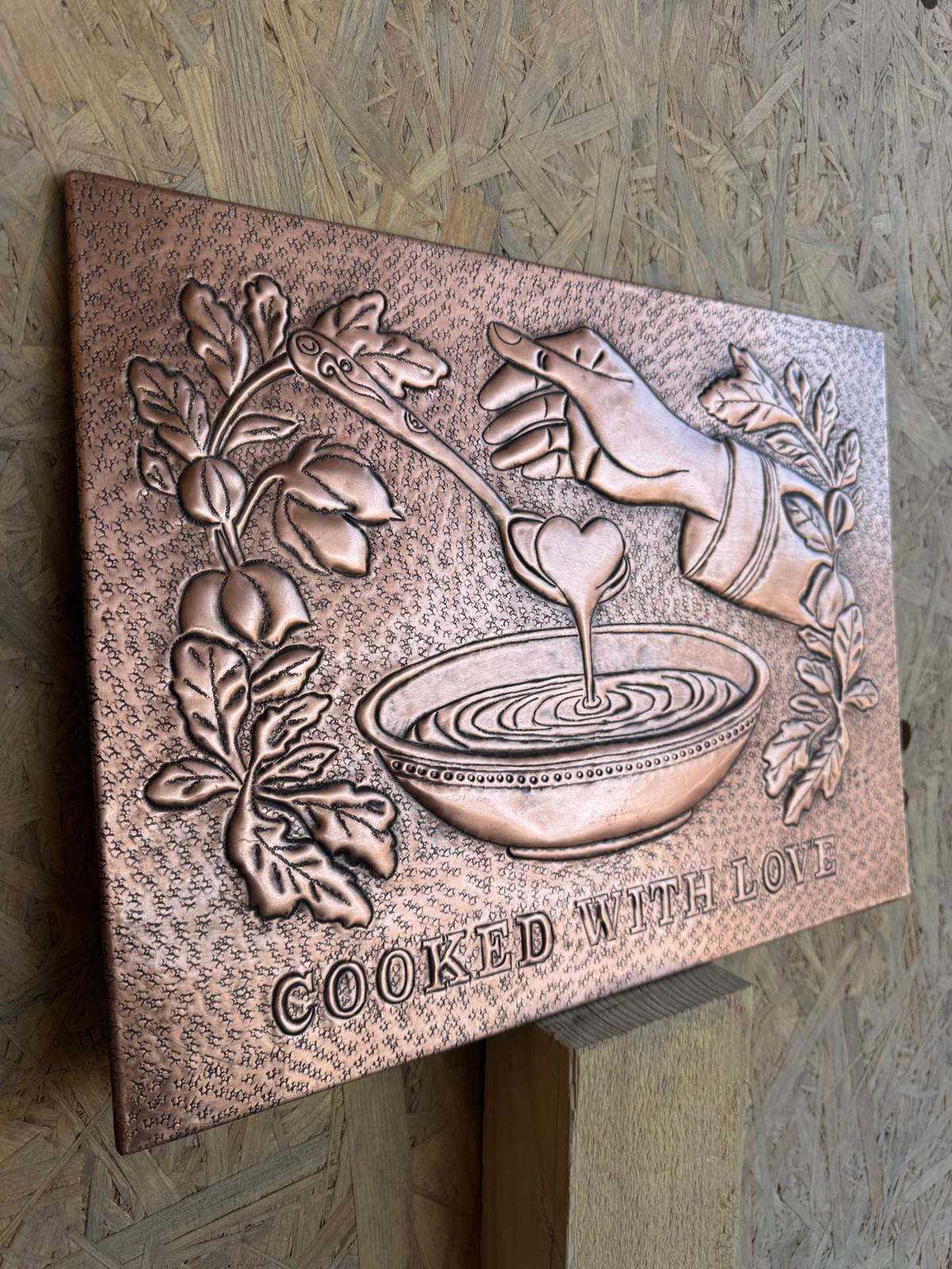Hand-Hammered Copper Kitchen Backsplash Tile: Cooked With Love