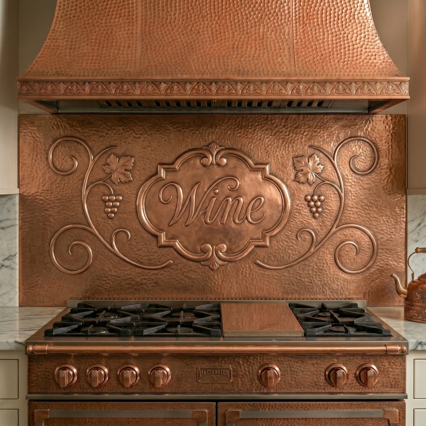"Wine" Copper Script Sign
