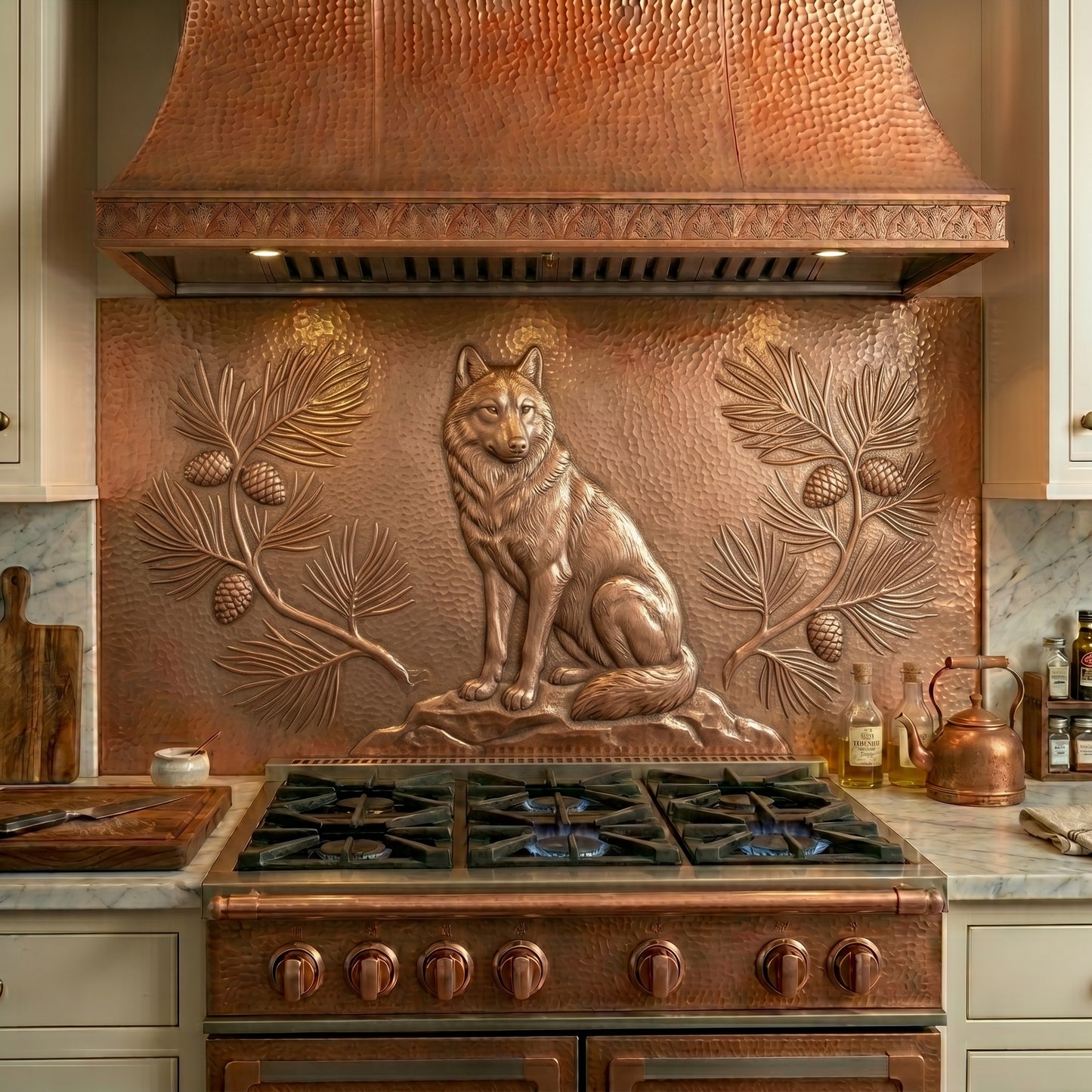 Wolf Copper Kitchen Backsplash
