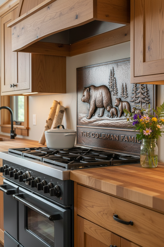 Bear Family - Adirondack lodge kitchen
