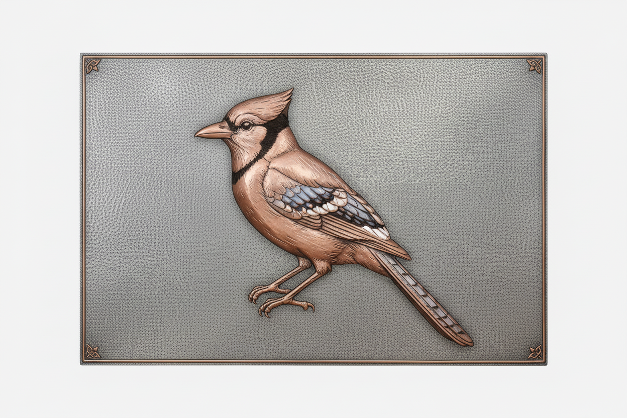 Blue Jay Panel - Monochrome