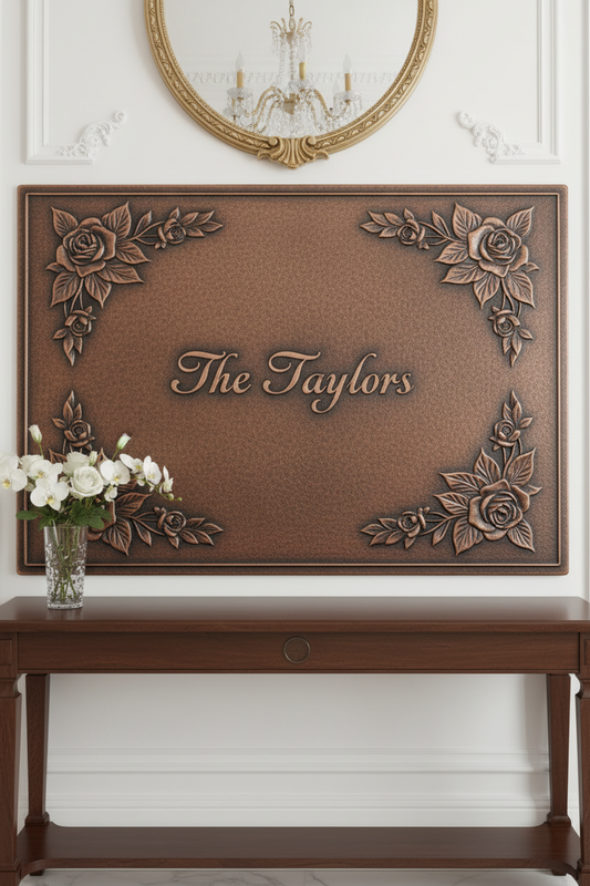 Brown Copper Personalized Name Sign EXTREMELY CLOSE Entryway Dream Luxury