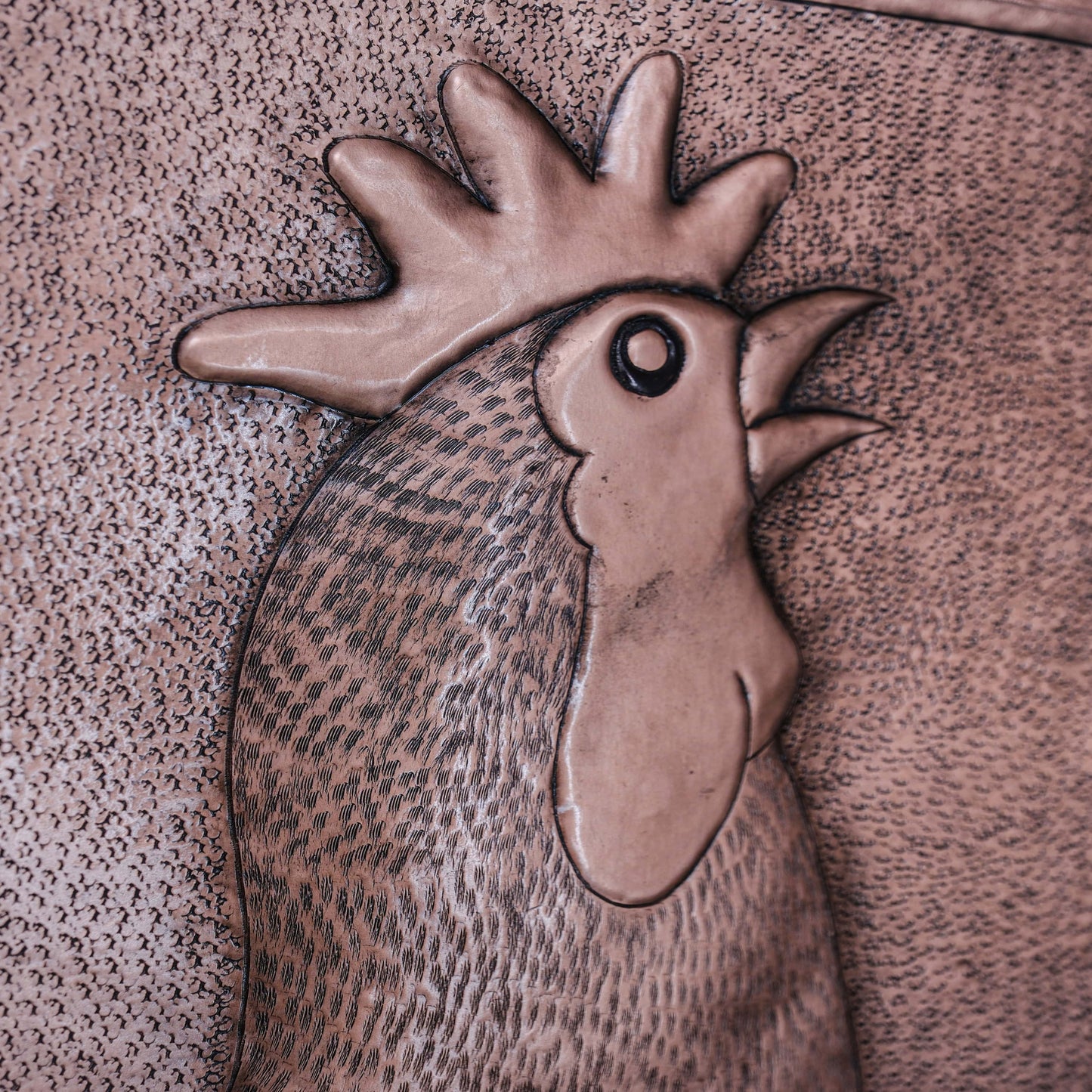 Copper Backsplash (Rooster and Fleur de Lys)