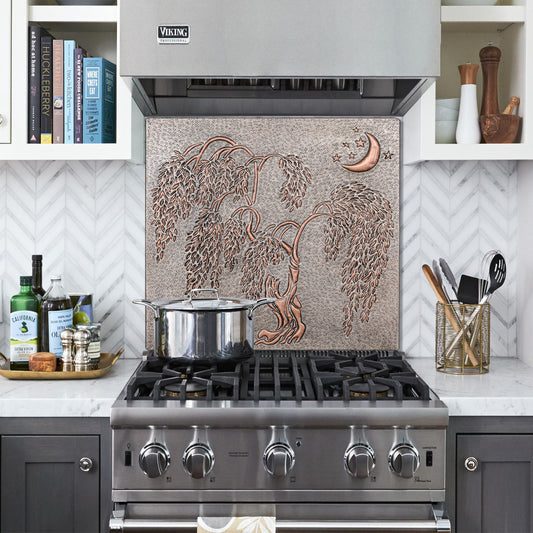 Willow Moon Copper Backsplash