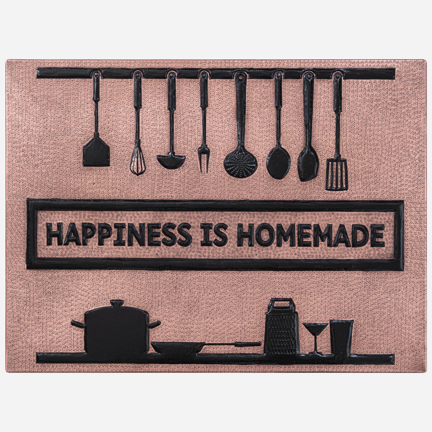 Cozy Home Kitchen Backsplash Tile - Copper Happiness is Homemade - Copper & Black - Natuross