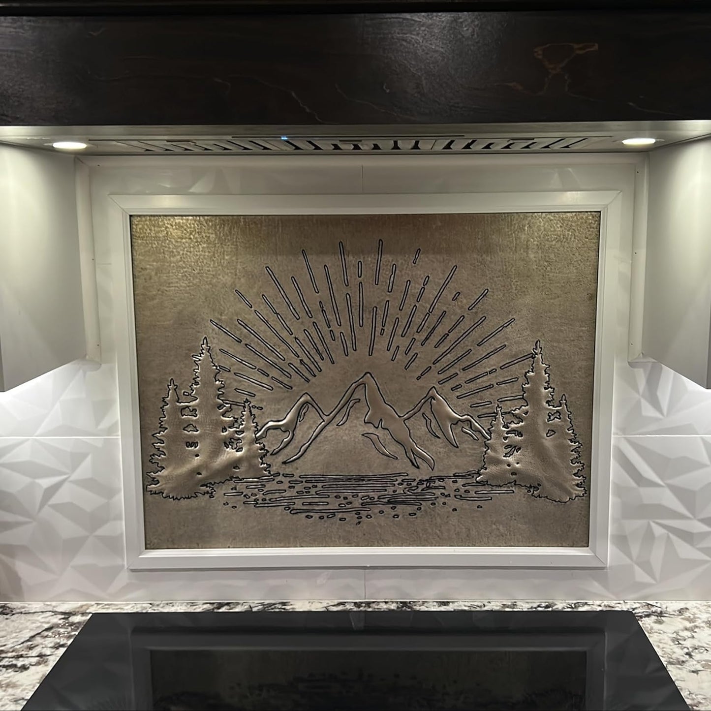 Gray Mountain Sunrise Copper Backsplash