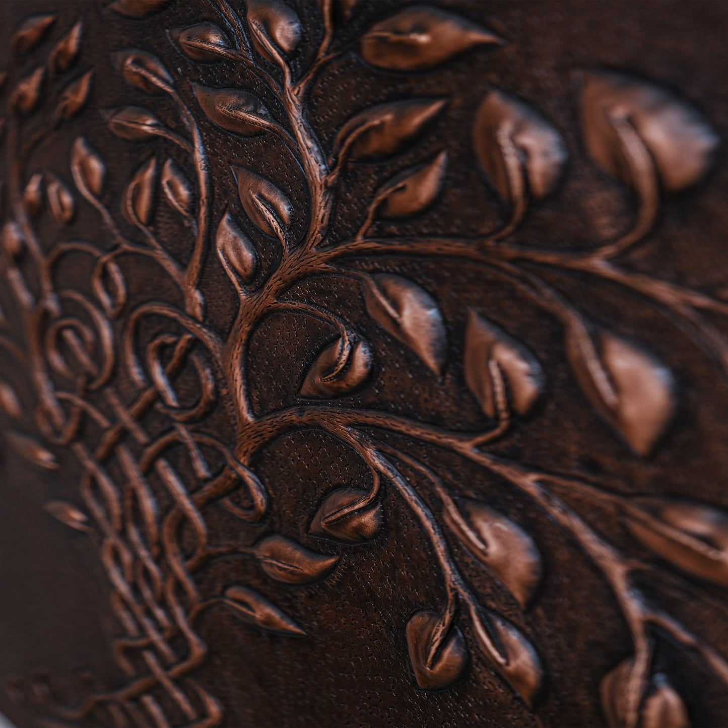 Tree of Life Copper Backsplash – Brown Patina | Handmade Celtic Inspired Kitchen Wall Tile - Natuross