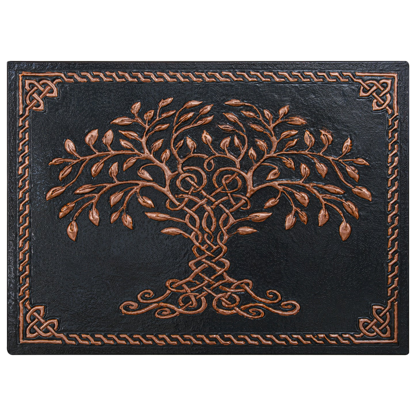 Black Tree of Life Copper Backsplash | Luxury Handmade Copper Kitchen Wall Art - Natuross
