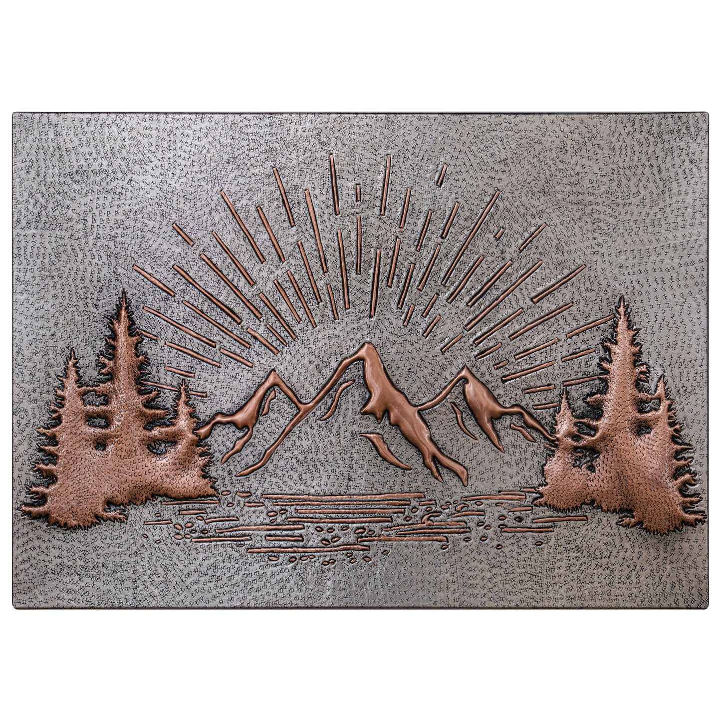 Gray & Copper Mountain Sunrise Backsplash