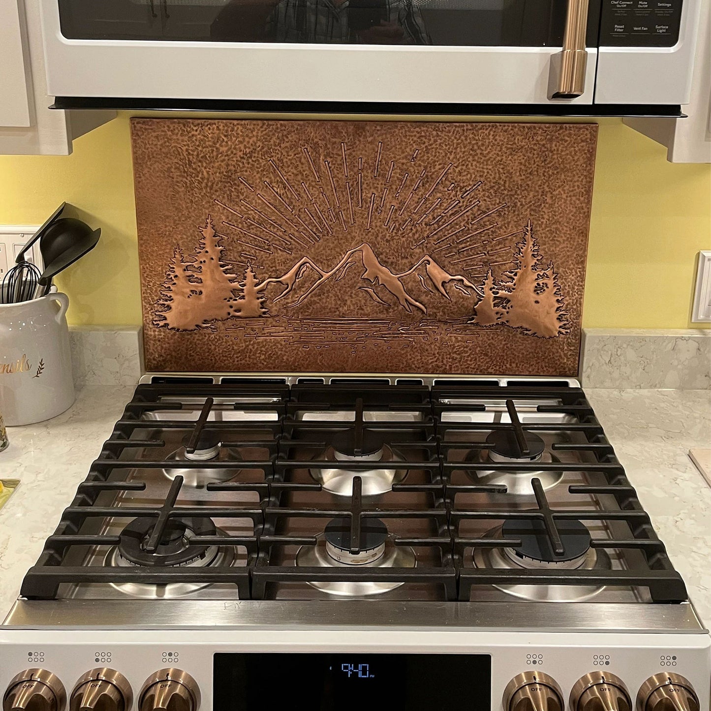 Brown Mountain Sunrise Copper Backsplash