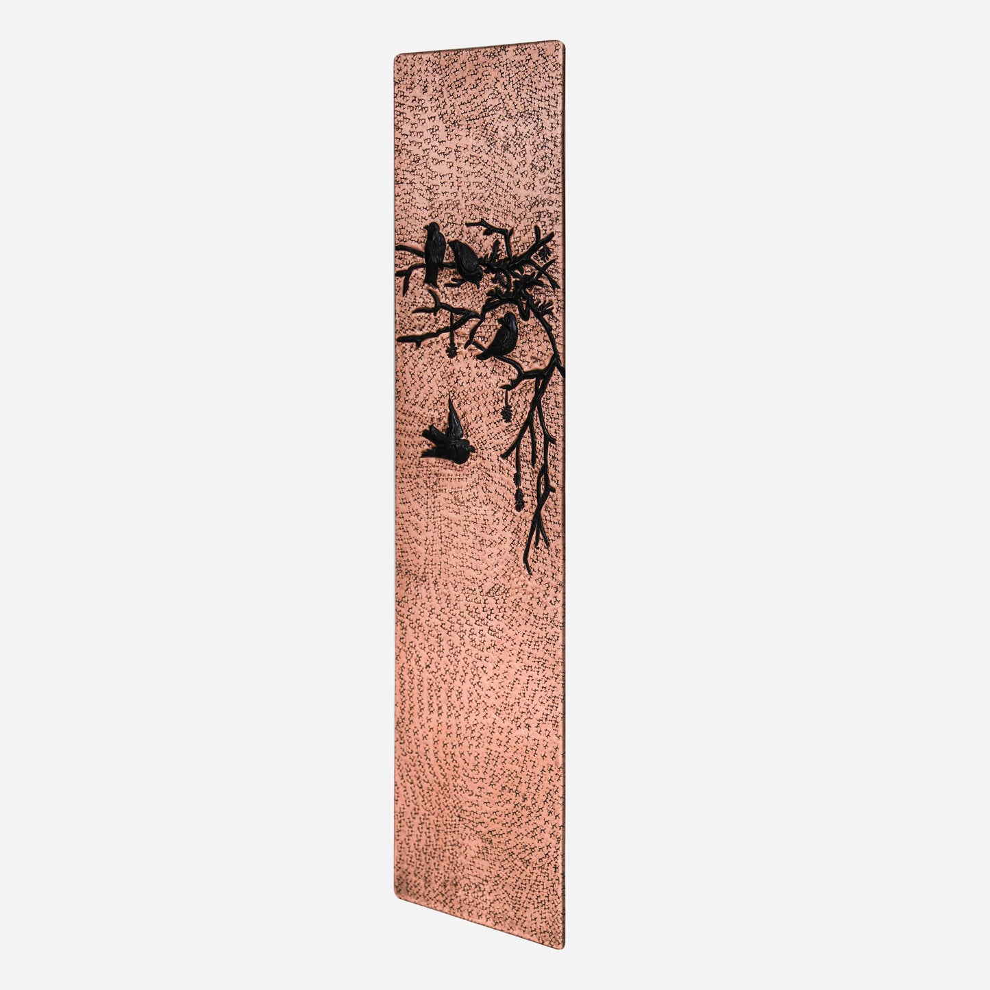 Copper Decorative Door Panel (Birds and Tree Branches, Copper&Black Color)