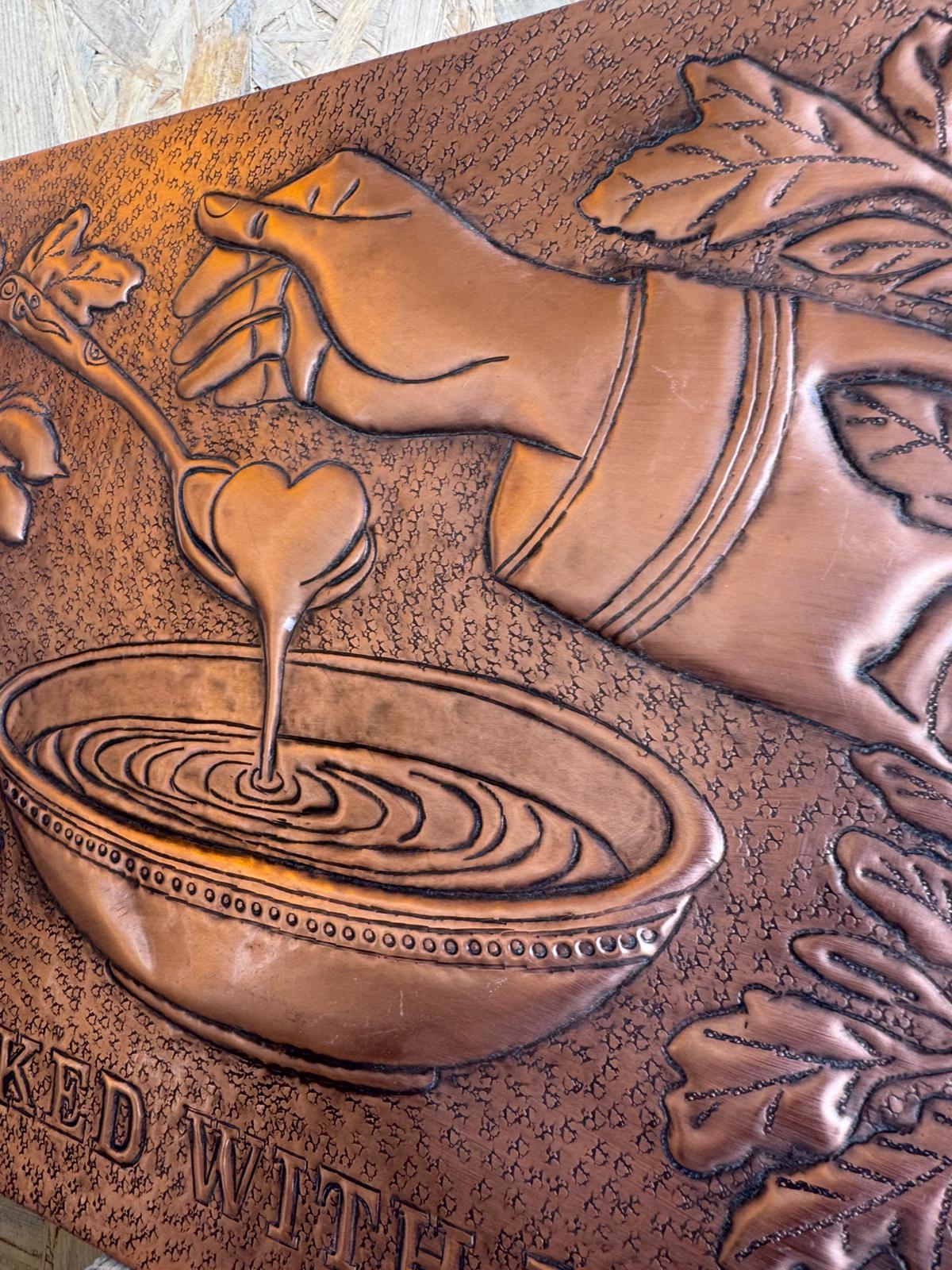 Hand-Hammered Copper Kitchen Backsplash Tile: Cooked With Love