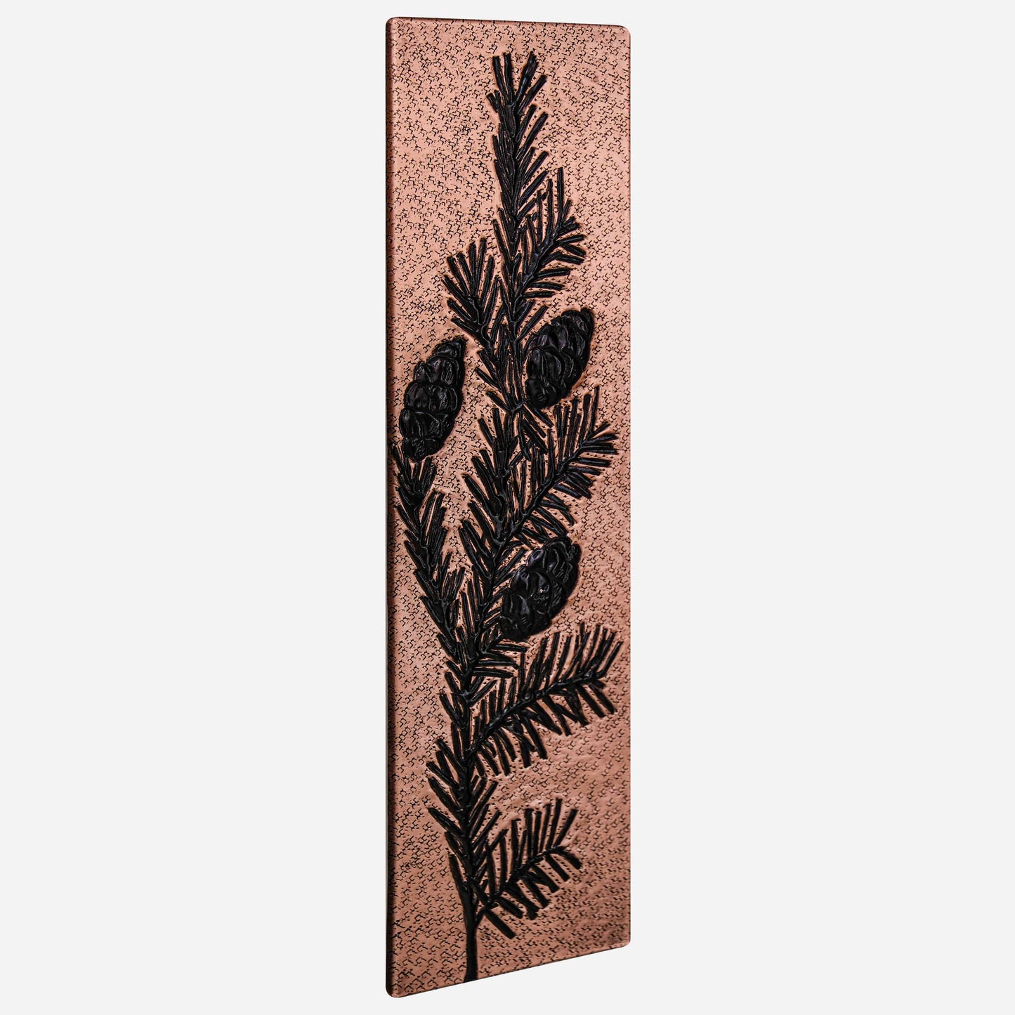 Copper Decorative Door Panel (Pine Tree Branches and Pine Cones, Copper&Black Color)