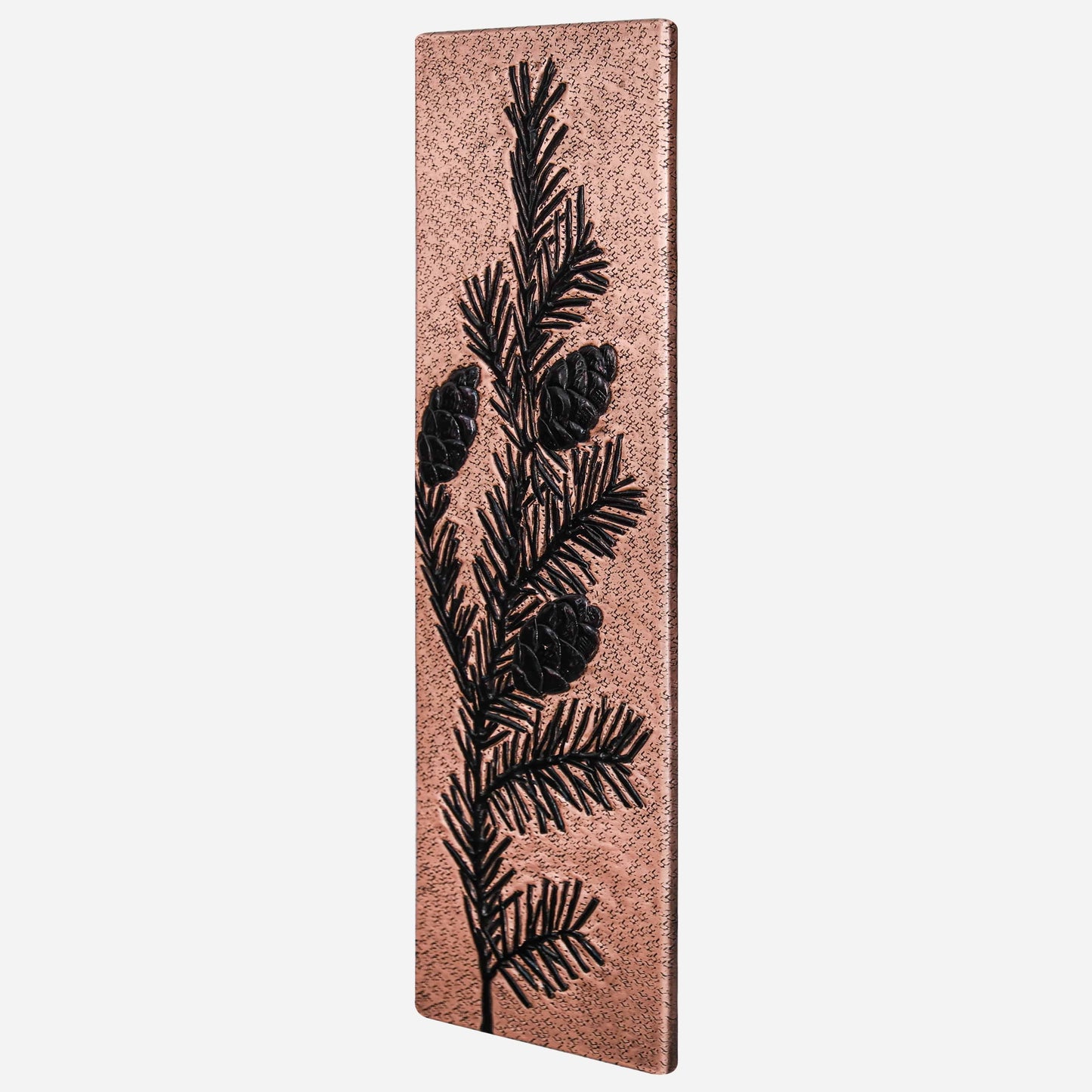 Copper Decorative Door Panel (Pine Tree Branches and Pine Cones, Copper&Black Color)