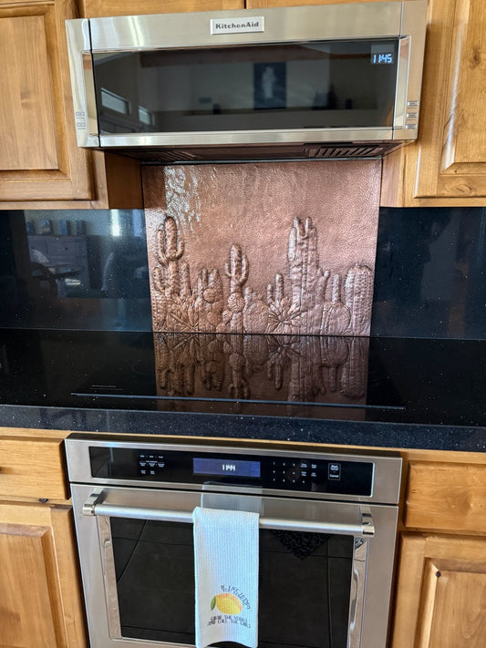 Cacti Copper Kitchen Backsplash - Natuross