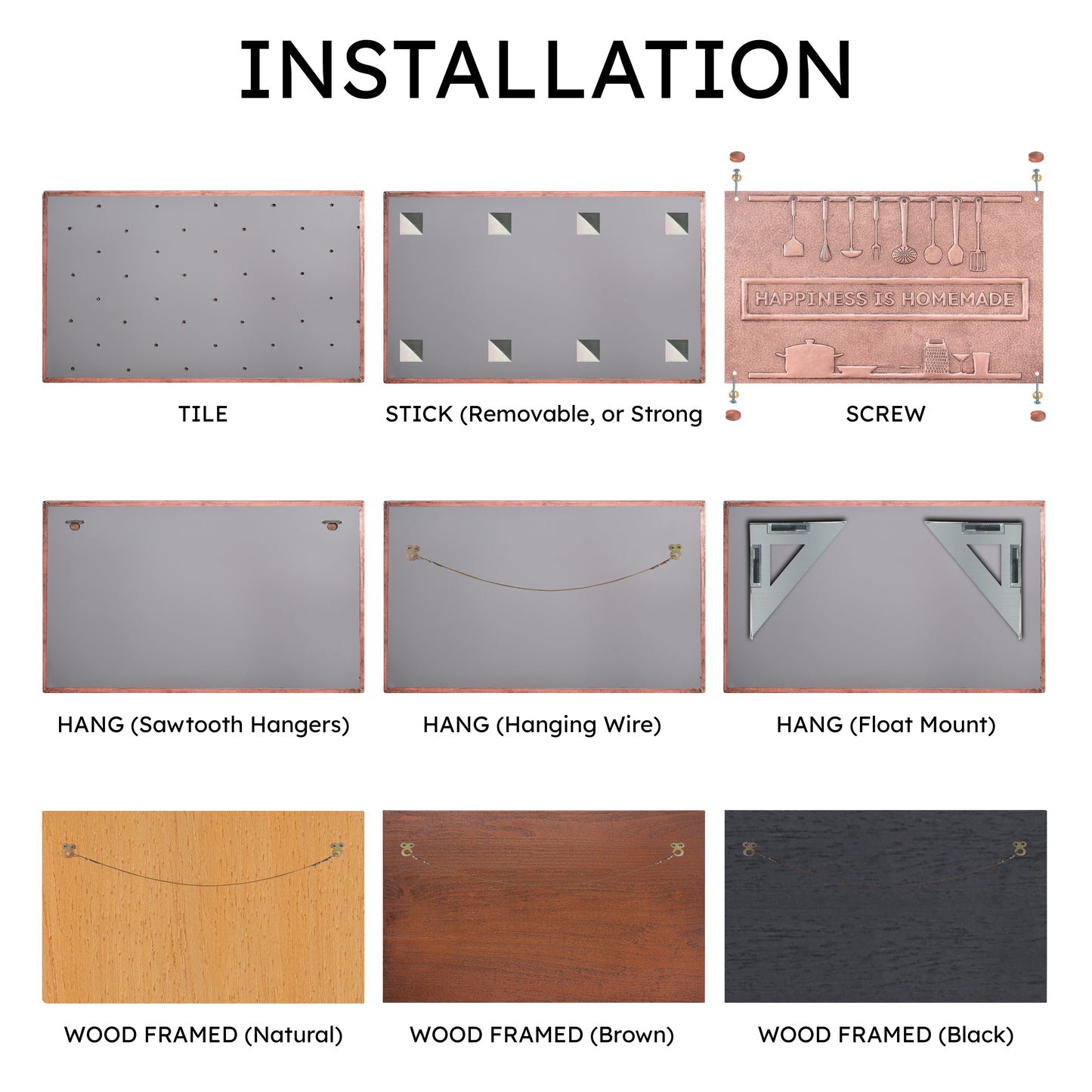 Cozy Home Kitchen Backsplash Tile - Copper Happiness is Homemade - Natural Copper - Natuross