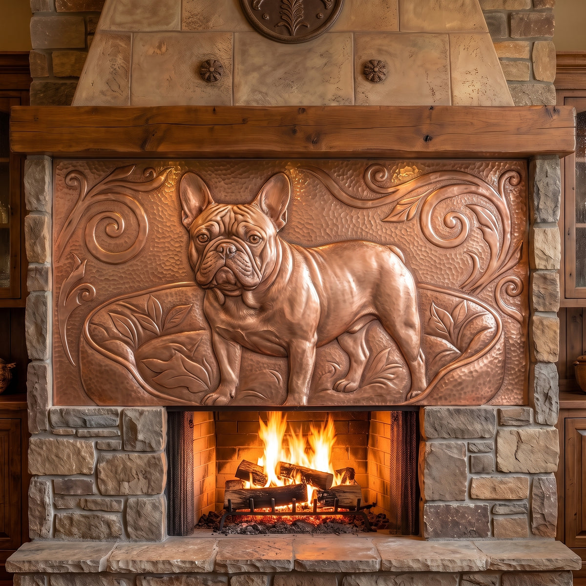 French Bulldog Copper Panel