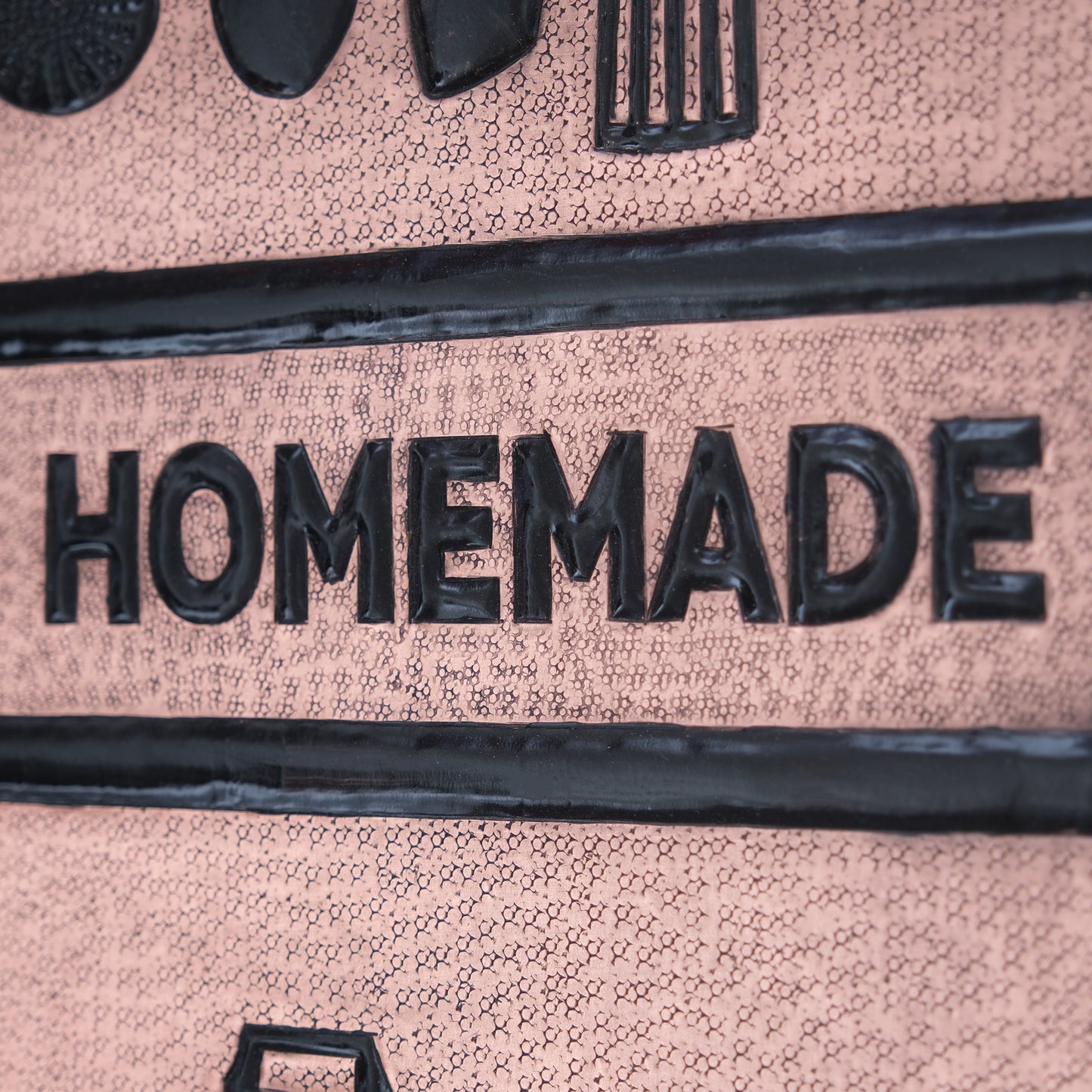 Cozy Home Kitchen Backsplash Tile - Copper Happiness is Homemade - Copper & Black - Natuross
