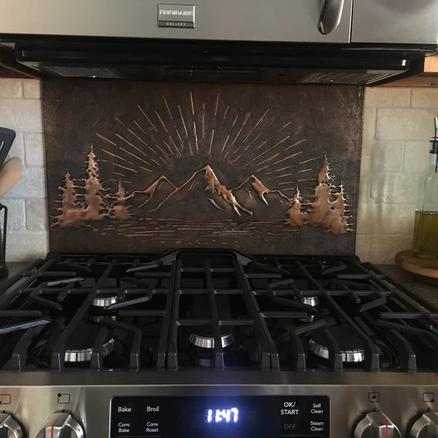 Brown Mountain Sunrise Copper Backsplash