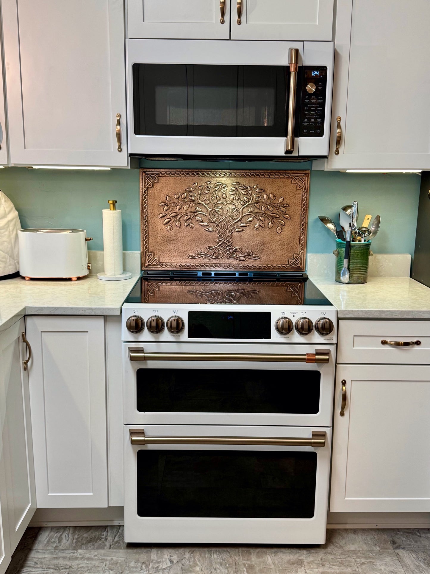 Copper Tree of Life Backsplash | Handmade Copper Kitchen Wall Art