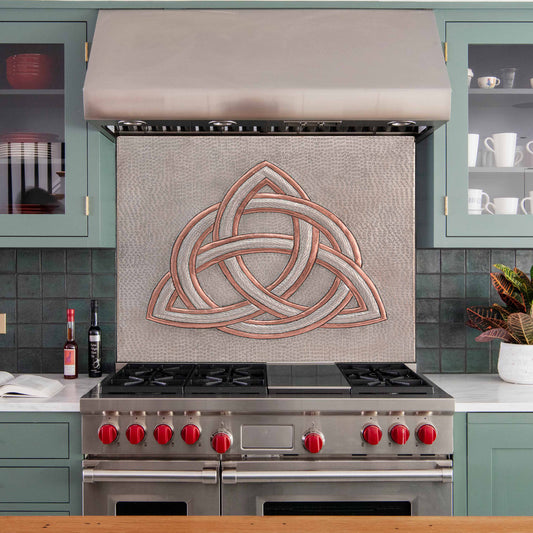 Triquetra Copper Backsplash Tile