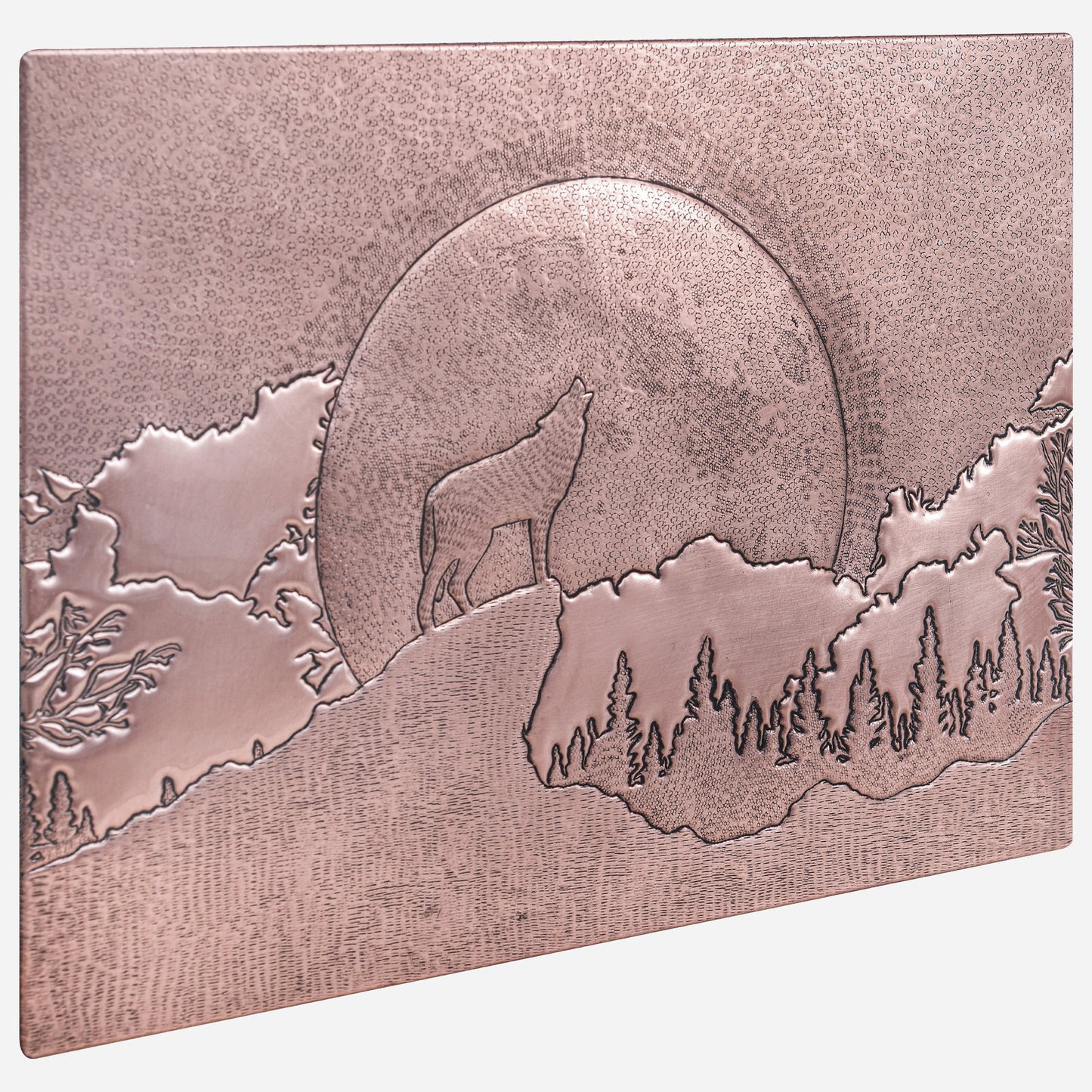 Howling Wolf Scene Copper Kitchen Backsplash - Natuross