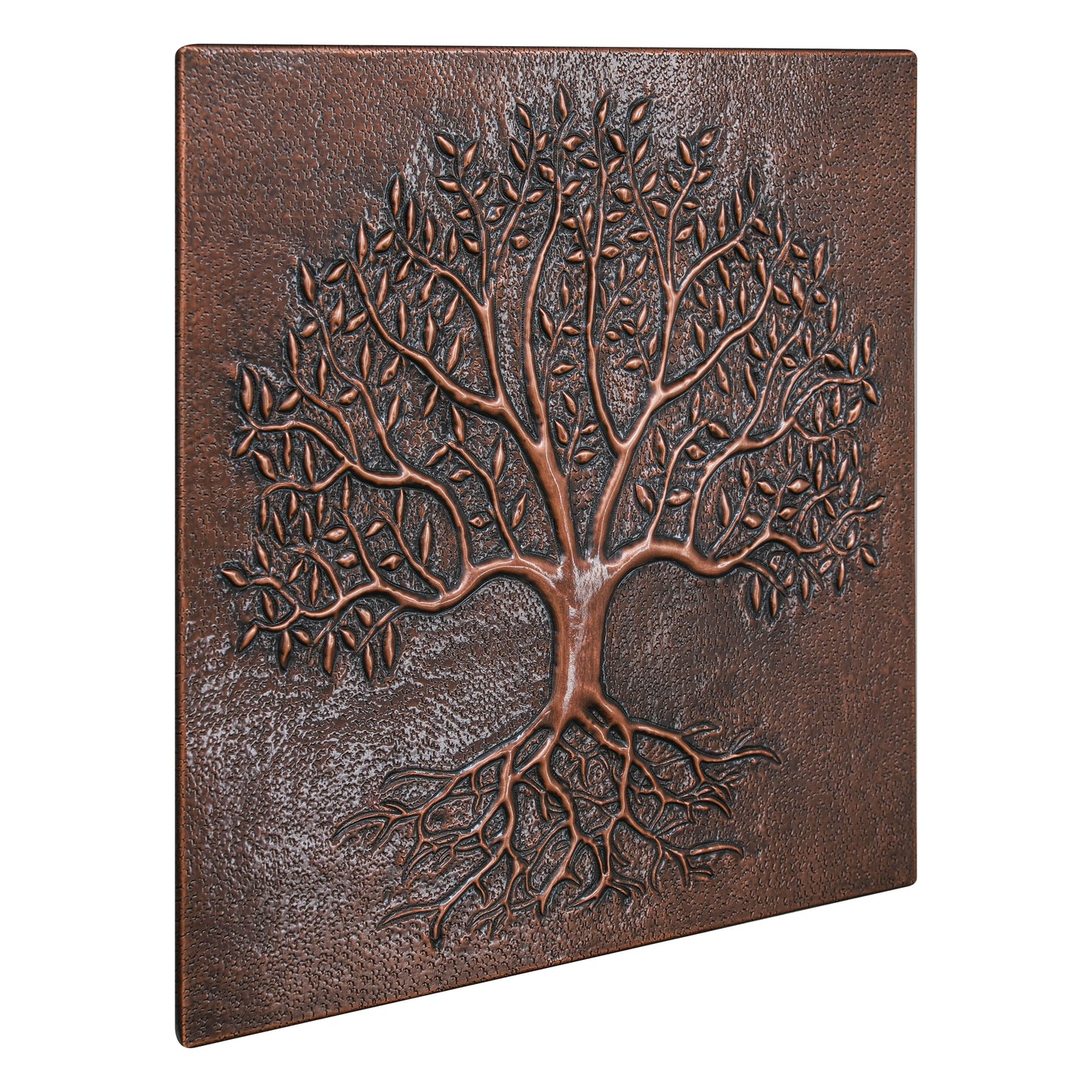 Rustic Brown Tree With Roots Copper Backsplash | Handmade Farmhouse Copper Kitchen Backsplash Panel - Natuross