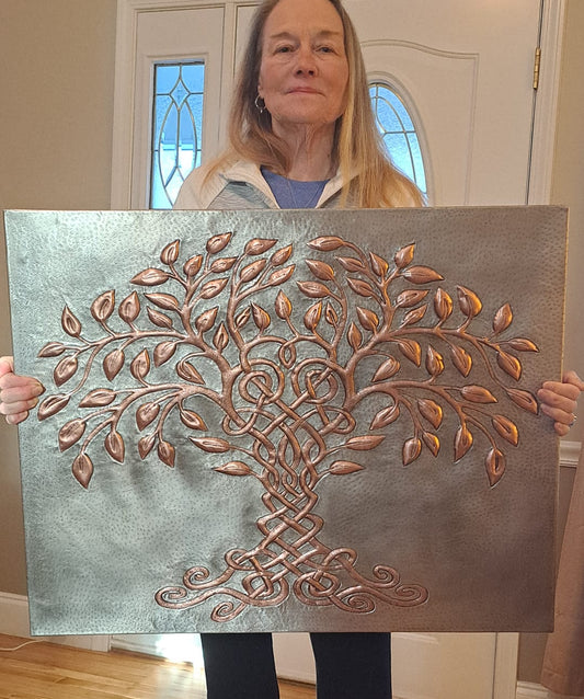 Celtic Tree of Life Copper Backsplash – Gray & Copper - Natuross