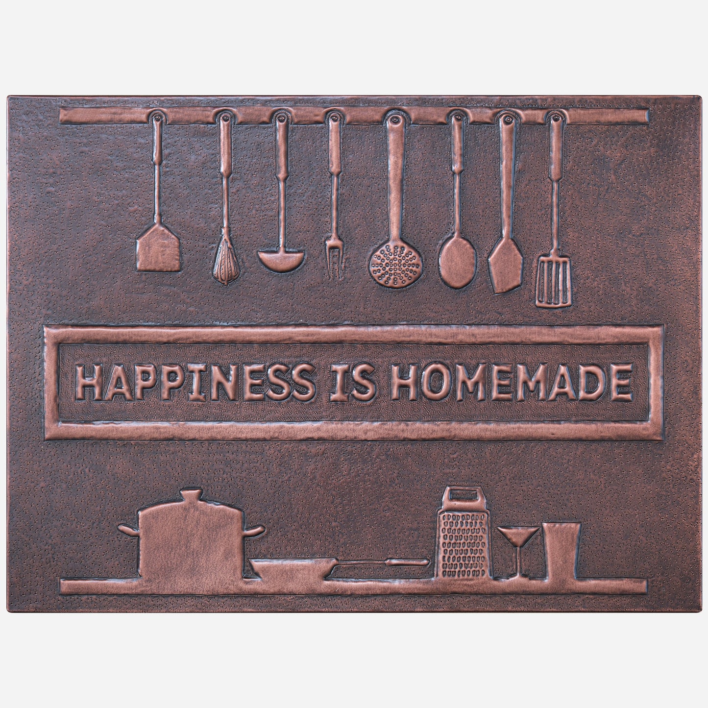 Cozy Home Kitchen Backsplash Tile - Copper Happiness is Homemade - Brown Patina - Natuross