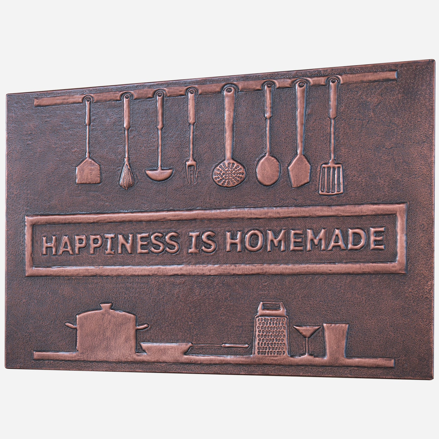 Cozy Home Kitchen Backsplash Tile - Copper Happiness is Homemade - Brown Patina - Natuross
