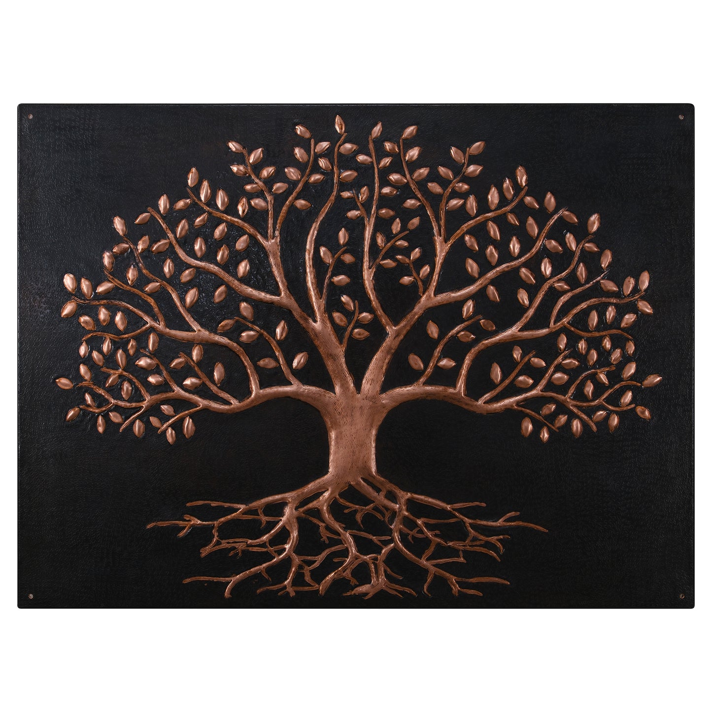 Black Tree With Roots Copper Backsplash | Modern Luxury Handmade Copper Kitchen Backsplash Pane - Natuross