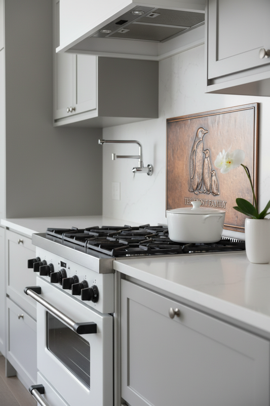 Penguin Family - modern minimalist kitchen