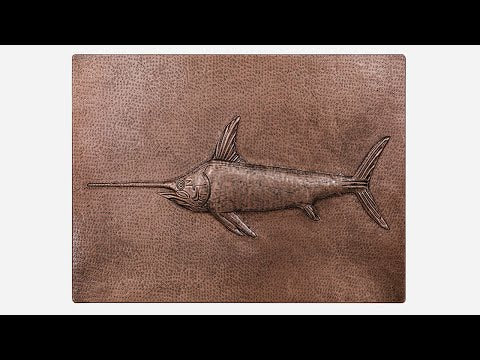 Copper Backsplash Panel (Swordfish)