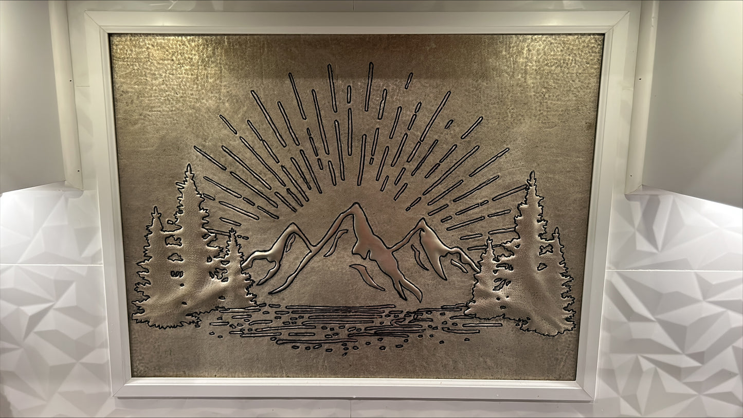 Gray Mountain Sunrise Copper Backsplash - Natuross