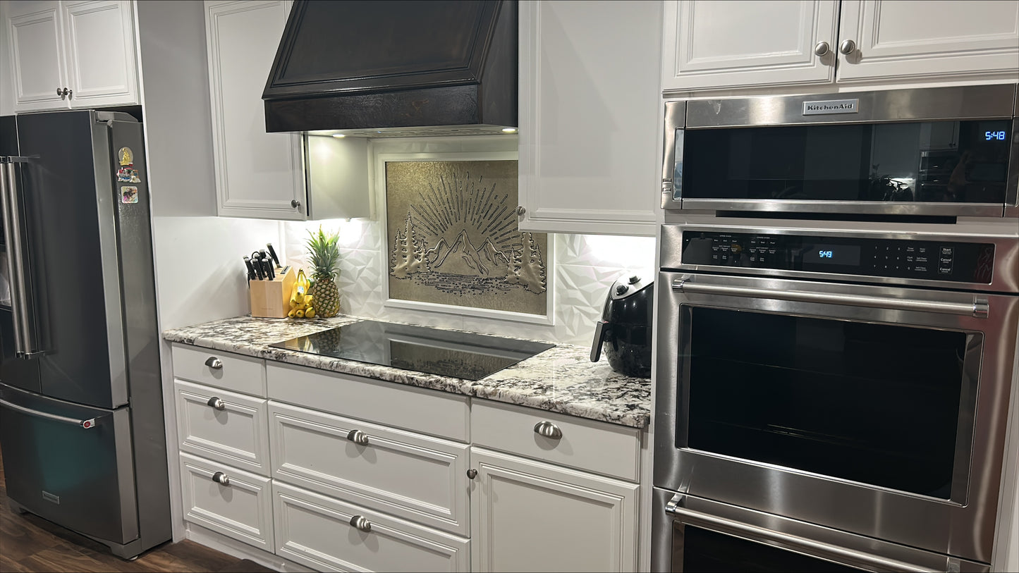 Gray Mountain Sunrise Copper Backsplash