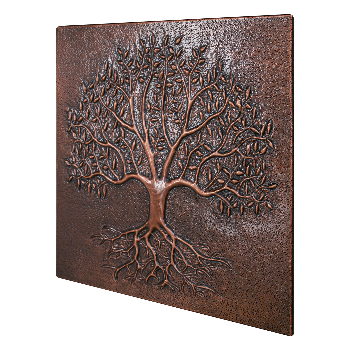 Rustic Brown Tree With Roots Copper Backsplash | Handmade Farmhouse Copper Kitchen Backsplash Panel - Natuross